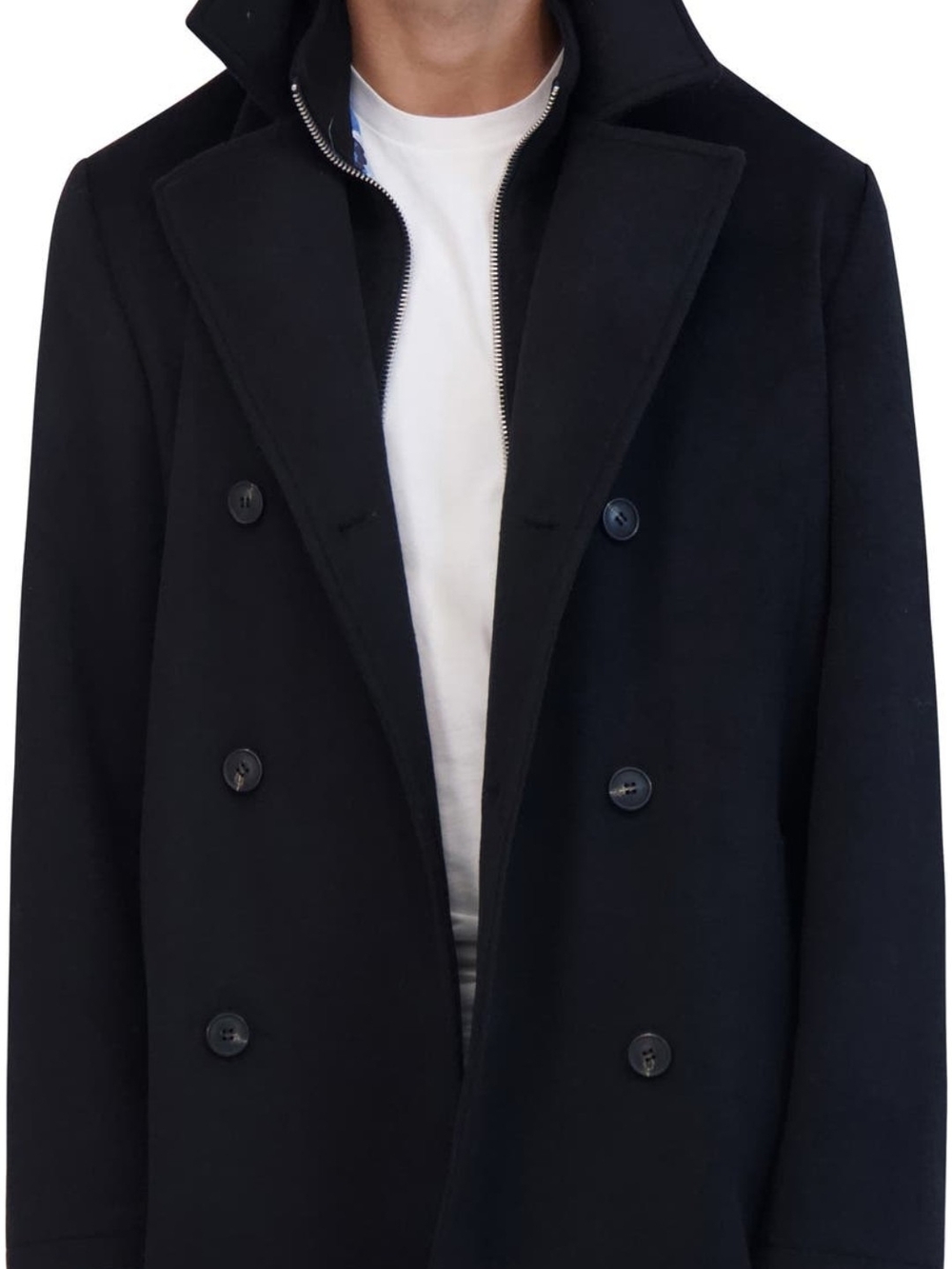 Robert Graham Black Double-Breasted Peacoat - Picture 11 of 11